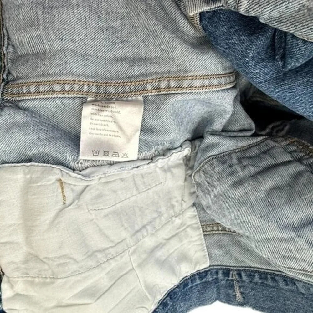 Ksubi Jean Jacket Mens Size XS Destroyed Oversized Light Wash Denim
